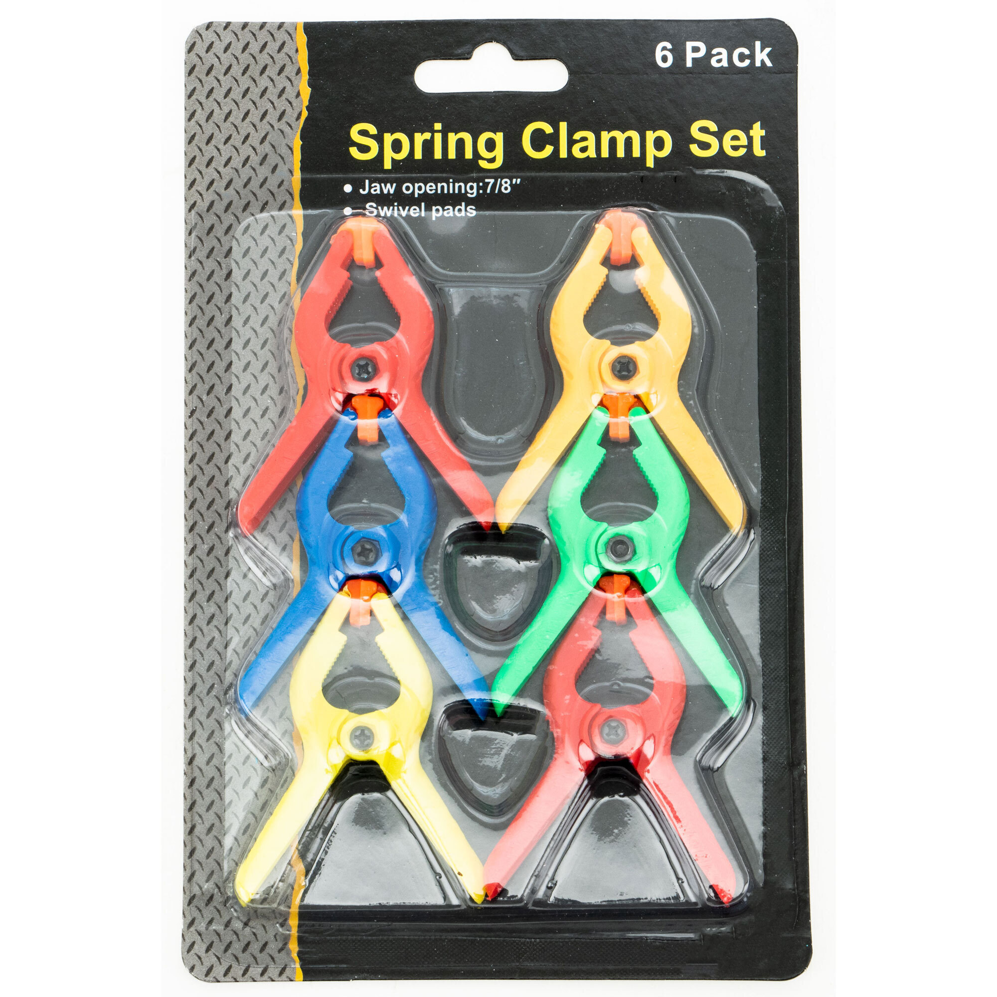 6 Pack Mini Spring Clamp 7/8" Opening